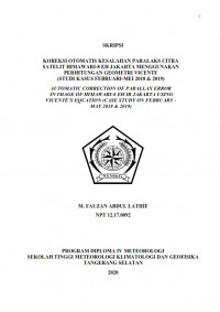 Image of Koreksi Otomatis Kesalahan Paralaks Citra Satelit Himawari-8 EH Jakarta Menggunakan Perhitungan Geometri Vicente  (Studi Kasus Februari-Mei 2018 & 2019)