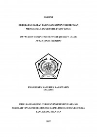 Image of DETEKSI KUALITAS JARINGAN KOMPUTER DENGAN MENGGUNAKAN METODE FUZZY LOGIC