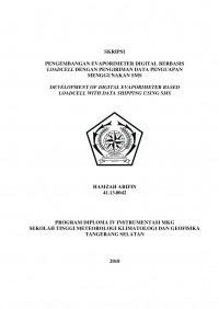 Image of PENGEMBANGAN EVAPORIMETER DIGITAL BERBASIS LOADCELL DENGAN PENGIRIMAN DATA PENGUAPAN MENGGUNAKAN SMS
