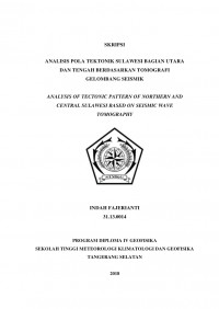 Image of ANALISIS POLA TEKTONIK SULAWESI BAGIAN UTARA DAN TENGAH BERDASARKAN TOMOGRAFI SEISMIK