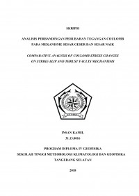 Image of ANALISIS PERBANDINGAN PERUBAHAN TEGANGAN COULOMB PADA MEKANISME SESAR GESER DAN SESAR NAIK