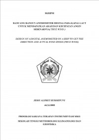Image of RANCANG BANGUN ANEMOMETER DIGITAL PADA KAPAL LAUT UNTUK MENDAPATKAN ARAH DAN KECEPATAN ANGIN SEBENARNYA( TRUE WIND )
