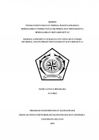 Image of TINGKAT KENYAMANAN TERMAL DI KOTA SURABAYA BERDASARKAN INDEKS PANAS (HUMIDEX) DAN PROYEKSINYA BERDASARKAN SKENARIO RCP 4.5