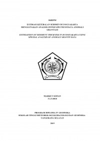 Image of Estimasi Ketebalan Sedimen DI Yogyakarta Menggunakan Analisis Power Spectrum Data Anomali Gravitasi