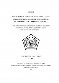 Image of Pengembangan Resistivity Meter Digital Untuk Modul Praktikum Geolistrik Sekolah Tinggi Meteorologi Klimatologi Dan Geofisika