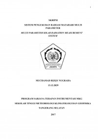 Image of SISTEM PENGUKURAN RADIASI MATAHARI
MULTIPARAMETER