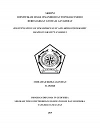 Image of Identifikasi Sesar Cimandiri Dan Topografi Moho Berdasarkan Anomali Gayaberat