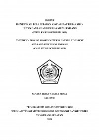 Image of Identifikasi Pola Sebaran Asap Akibat Kebakaran Hutan dan Lahan di Wilayah Palembang (Studi Kasus Oktober 2019)