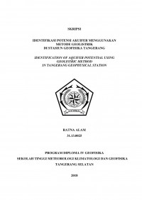 Image of IDENTIFIKASI POTENSI AKUIFER MENGGUNAKAN METODE GEOLISTRIK DI STASIUN GEOFISIKA TANGERANG
