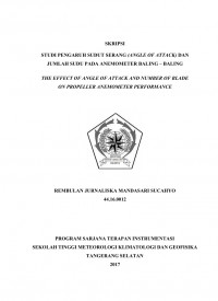 Image of STUDI PENGARUH SUDUT SERANG (ANGLE OF ATTACK) DAN JUMLAH SUDU PADA ANEMOMETER BALING – BALING