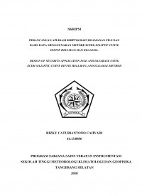 Image of PERANCANGAN APLIKASI KRIPTOGRAFI KEAMANAN FILE DAN BASIS DATA MENGGUNAKAN METODE ECDH (ELLIPTIC CURVE DIFFIE HELLMAN) DAN ELGAMAL