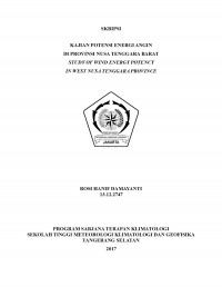 Image of KAJIAN POTENSI ENERGI ANGIN DI PROVINSI NUSA TENGGARA BARAT