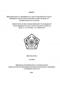 Image of Proyeksi Rawan Kekeringan Lahan Padi Menggunakan
Representative Concentration Pathways (RCP) 4.5
di Provinsi Jawa Tengah