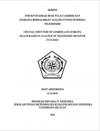 Image of Struktur Kerak Bumi Pulau Lombok dan Sumbawa Berdasarkan Analisis Fungsi Penerima Teleseismik