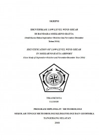 Image of IDENTIFIKASI LOW-LEVEL WIND SHEAR DI BANDARA SOEKARNO-HATTA (STUDI KASUS BULAN SEPTEMBER-OKTOBER DAN NOVEMBER-DESEMBER TAHUN 2016)