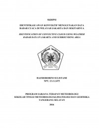 Image of IDENTIFIKASI AWAN KONVEKTIF MENGGUNAKAN DATA RADAR CUACA DI WILAYAH JAKARTA DAN SEKITARNYA
