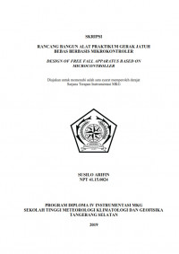 Image of RANCANG BANGUN ALAT PRAKTIKUM GERAK JATUH BEBAS
BERBASIS MIKROKONTROLER