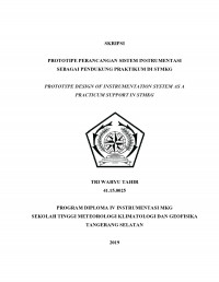 Image of MODUL PRAKTIKUM PERANCANGAN SISTEM INSTRUMENTASI DI LABORATORIUM INSTRUMENTASI STMKG