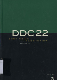 Image of DDC 22 Dewey Decimal Classification Edition 22 Volume 3