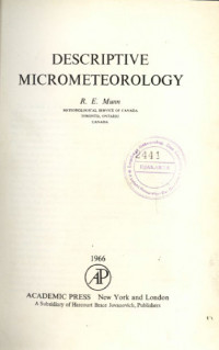 Image of Descriptive Micrometeorology
