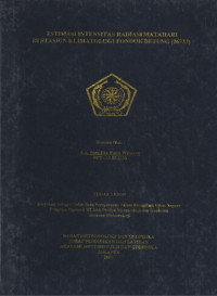 Image of Estimasi Intensitas Radiasi Matahari Di Stasiun Klimatologi Pondok Betung (96733)