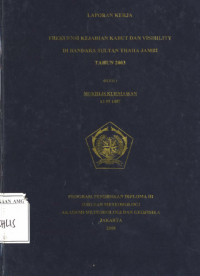 Image of Frekuensi Kejadian Kabut dan Visibility di Bandara Sultan Thaha Jambi