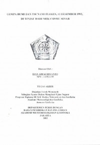Image of Gempa Bumi Dan Tsunami Flores, 12 Desember 1992 Ditinjau Dari Mekanisme Sesar
