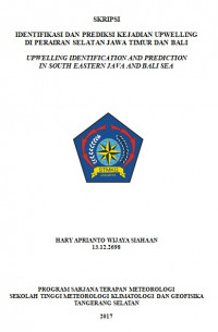 Image of IDENTIFIKASI DAN PREDIKSI KEJADIAN UPWELLING
DI PERAIRAN SELATAN JAWA TIMUR DAN BALI