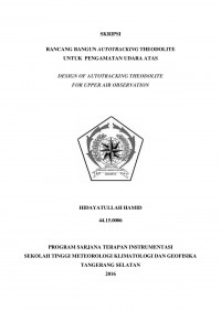 Image of RANCANG BANGUN AUTOTRACKING THEODOLITE UNTUK PENGAMATAN UDARA ATAS