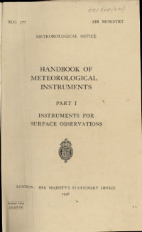 Image of Handbook Of Meteorological Instruments Part I Instruments For Surface Obervations