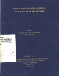 Image of Hubungan Curah Hujan Dengan Ketinggian Untuk Daerah Malang dan Sekitarnya