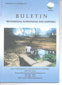 Image of BULETIN METEOROLOGI KLIMATOLOGI DAN GEOFISIKA PROVINSI ACEH NOVEMBER 2019