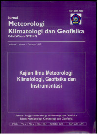 Image of JURNAL METEOROLOGI KLIMATOLOGI DAN GEOFISIKA EDISI WISUDA STMKG VOLUME 2, NOMOR2, OKTOBER 2015