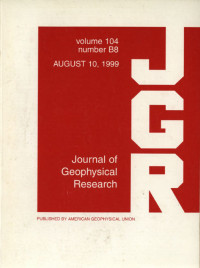Image of JGR (Journal Of Geophysical Research) Volume 104 Number B8, August 10, 1999
