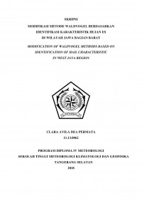 Image of Modifikasi Metode Waldvogel Berdasarkan Identifikasi Karakteristik Hujan Es di Wilayah Jawa Bagian Barat