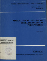 Image of Manual For Estimation of Probable Maximum Precipitation