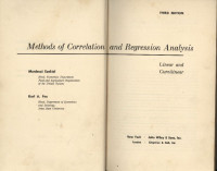 Image of Methods Of Correlation and Regression Analysis