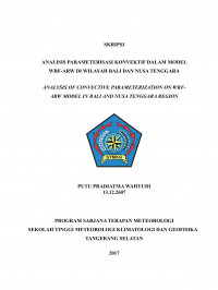 Image of ANALISIS PARAMETERISASI KONVEKTIF DALAM MODEL 
WRF-ARW DI WILAYAH BALI DAN NUSA TENGGARA