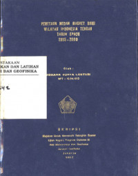Image of Pemetaan Medan Magnet Bumi Wilayah Indonesia Tengah Tahun Epoch 1995-2000