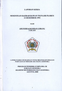 Image of Penentuan Daerah Rawan Tsunami Flores 12 Desember 1992