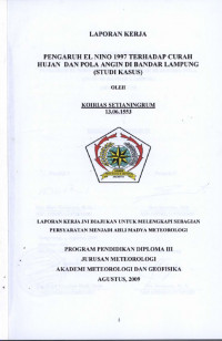 Image of Pengaruh El Nino 1997 Terhadap Hujan Dan Pola Angin Di Bandar Lampung (Studi Kasus)