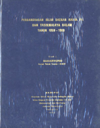 Image of Perbandingan Iklim Daerah Halim PK dan Tasikmalaya Dalam Tahun 1980 - 1989