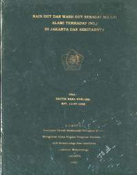 Image of Rain Out dan Wash Out sebagai Solusi Alami Terhadap (SO2) di Jakarta dan Sekitarnya