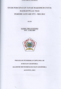Image of RELOKASI GEMPABUMI UTAMA DAN GEMPABUMI
SUSULAN MENGGUNAKAN METODE INVERSI SIMULASI
PEMBENTUKAN KRISTAL SIMULATED ANNEALING
(STUDI KASUS GEMPABUMI KEBUMEN
25 JANUARI 2014)