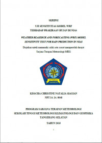 Image of JURNAL UJI SENSITIVITAS MODEL WRF
TERHADAP PRAKIRAAN HUJAN DI NIAS