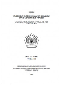 Image of ANALISIS DAN SIMULASI SEBARAN API KEBAKARAN
HUTAN MENGGUNAKAN WRF-FIRE


ANALYSIS AND SIMULATION OF WILDLAND FIRE USING WRF-FIRE