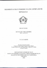 Image of Seismitas dan Periode Ulang Gempa Bumi Bengkulu