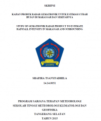 Image of Jurnal Kajian Produk Radar Gematronik untuk Estimasi Curah Hujan
 di Wilayah Makassar dan Sekitarnya