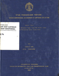 Image of Studi Pendahuluan Tentang Angin Meridional di Daerah 5 derajat Lintang Selatan