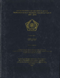 Image of Studi Penentuan Aktifitas Awal Monsoon Barat Daerah Jakarta Tahun 2002 - 2004